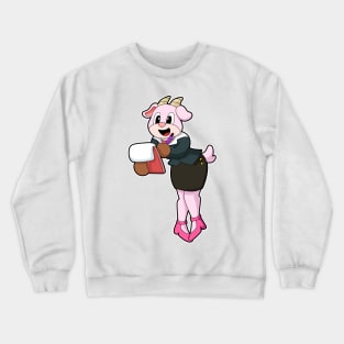 Goat as Secretary with High Heels Crewneck Sweatshirt